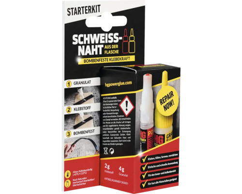 HG Power Glue Starter Kit Alleskleber Schweißnaht aus der Flasche 6 g