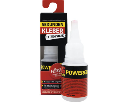 Colle instantanée HG Power Glue liquide 20g Colle instantanée en emballage et en flacon
