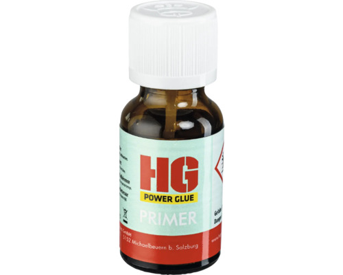 Primaire HG Power Glue pour prétraitement 15 ml HG Primaire pour colle forte dans une bouteille en verre