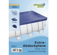 Pool Ganzjahres-Abdeckplane 650x370 cm blau