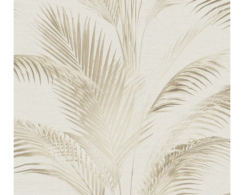 Papier peint intissé 39980-1 Metropolis by Michalsky 6 feuilles de palmier gris Papier peint avec motif de feuilles de palmier