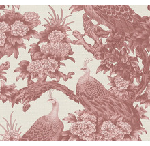 Papier peint avec motif d''oiseaux et de fleurs