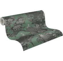 Rouleau de papier peint avec motif d''oiseaux et de fleurs