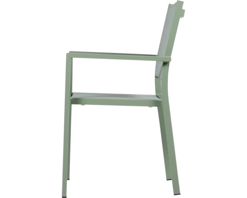 Chaise de jardin avec accoudoirs en aluminium