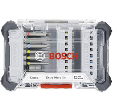 Bosch Extra Hart Set mit 43 Teilen in transparenter Aufbewahrungsbox