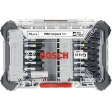 Bosch Schlagbohrer-Bit-Set mit 36 Teilen in transparenter Aufbewahrungsbox