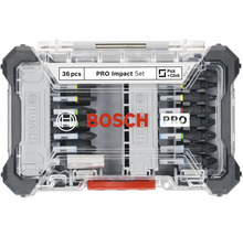 Jeu de forets à percussion Bosch, 36 pièces, dans une boîte de rangement transparente