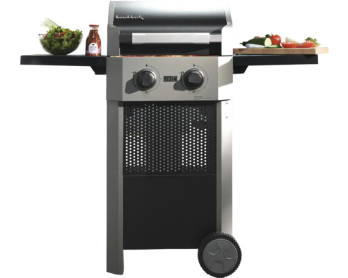 Gasgrill mit Seitentischen für Gartennutzung