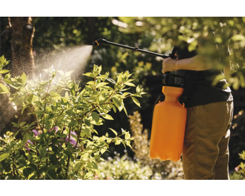 Jardinage avec un pulvérisateur pour protéger les plantes