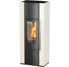 Kaminofen mit Sichtfenster und Holzfeuer