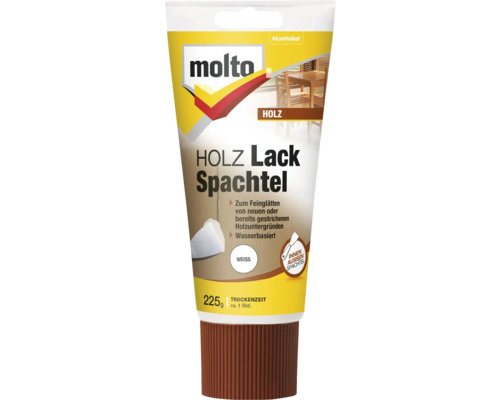 Molto Spachtelmasse Aussen/Innen weiss 225 g Molto Holz Lack Spachtel Tube mit 225 Gramm Inhalt