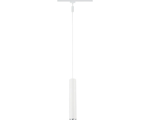 Lampe suspendue blanche avec abat-jour cylindrique