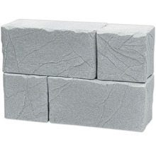 Graue Mauersteine gestapelt