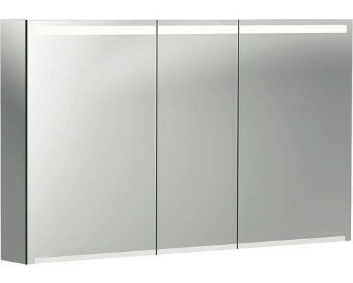 Armoire de toilette à LED Geberit Option lxhxp 120x70x15 cm réfléchissant Armoire de toilette à trois portes avec éclairage