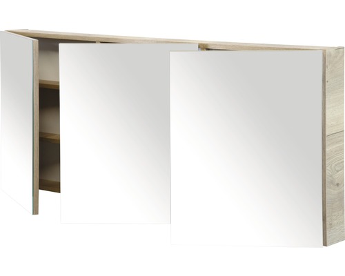 Armoire de toilette à trois portes et cadre en bois