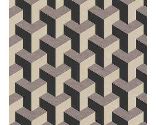 Papier peint géométrique tridimensionnel