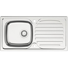 Spüle aus Edelstahl mit Abtropffläche