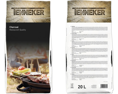 TENNEKER Holzkohle FSC/DIN+ 20 L Tenneker Holzkohle Restaurantsqualität, 20 Liter Sack
