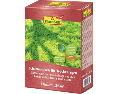 Schattenrasen für Trockenlagen FloraSelf Select 1 kg / 35 m²