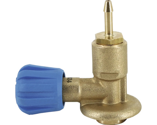 Soupape en laiton avec bouton rotatif bleu pour gaz