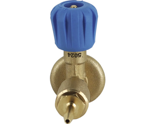 Robinet de gaz avec bouton rotatif bleu