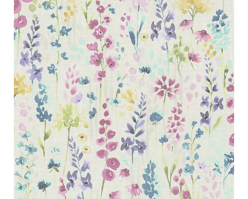 Papier peint intissé 39606-1 Aquarell Dreams fleurs sauvages bleu blanc violet Papier peint à motif floral avec des fleurs colorées