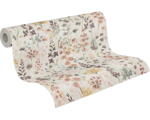 Rouleau de papier peint à motif floral