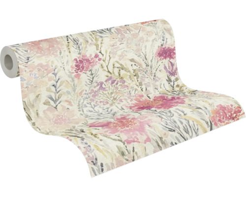 Rouleau de papier peint à motifs floraux