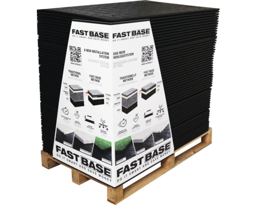 Pflastermatte FAST Base für Unterbau Terrassenplatten schwarz 100 x 75 x 1,8 cm