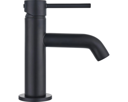AVITAL Waschtischarmatur REGA eco CoolStart schwarz matt mit Push-Open-Ablaufventil Waschtischarmatur aus Metall