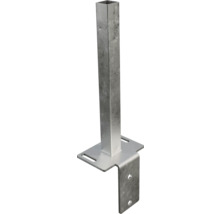 Metallpfostenhalterung mit quadratischem Profil und Befestigungsplatte