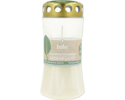 Bougie commémorative d''extérieur avec cire compostable