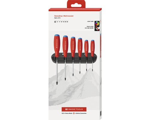 Schraubenzieher SiwssGrip PB8440 CBB Set mit Wandhalter Schraubenzieher SiwssGrip PB8440 CBB Set mit Wandhalter