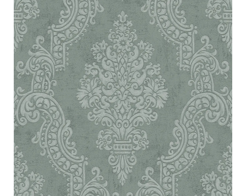 Vliestapete 39765-1 Pure Elegance Barockornament grün glänzend Tapete mit floralem Ornament Muster