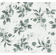 Tapete mit Eukalyptuszweig Muster