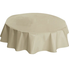 Nappe en plastique beige Ø 140 cm