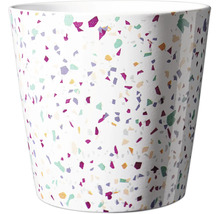 Pot de fleurs avec motif terrazzo