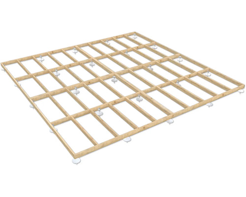 Cadre de fondation Palmako 600 x 600 x 12 cm apprêt par immersion marron Construction de poutres en bois pour le jardin