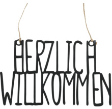 Dekoratives Hängeschild mit der Aufschrift Herzlich Willkommen