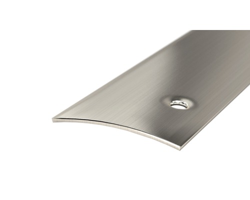 Barre de seuil Prinz acier inoxydable brossé 100 mm Profilé de sol métallique avec trou de forage