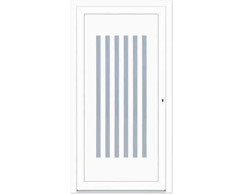 Weisse Innentür mit fünf vertikalen Streifen