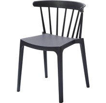 Chaise noire avec dossier à barreaux