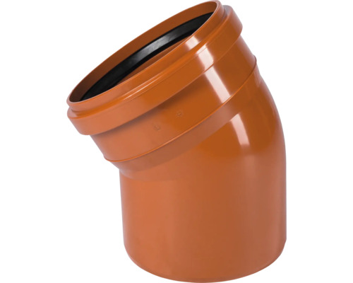 Coude pour tuyau d'évacuation 30° DN 250 mm Coude de tuyau d''eaux usées avec un angle de 45 degrés
