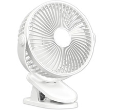 Weißer Ventilator mit Klemme