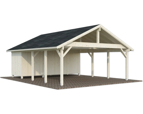 Doppelcarport Palmako Robert 40,6 m² inkl. Geräteraum 555 x 363 cm tauchgrundiert weiß Doppelcarport Palmako Robert 40,6 m² inkl. Geräteraum 555 x 363 cm tauchgrundiert weiß