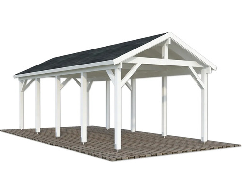 Einzelcarport Palmako Robert 23,1 m² 315 x 732 cm weiß