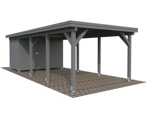 Einzelcarport Palmako Karl 23,1 m² inkl. Geräteraum 315 x 732 cm tauchgrundiert dunkelgrau Einzelcarport Palmako Karl 23,1 m² inkl. Geräteraum 315 x 732 cm tauchgrundiert dunkelgrau