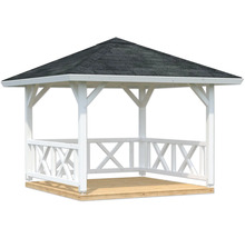 Pavillon mit Holzboden und Dach