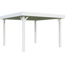 Quadratischer, heller Pavillon mit vier Pfosten