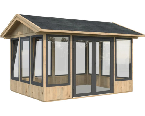 Pavillon Palmako Isabella 10,9 m² inkl. Fussboden 401 x 303 cm tauchgrundiert braun Pavillon Palmako Isabella 10,9 m² inkl. Fussboden 401 x 303 cm tauchgrundiert braun